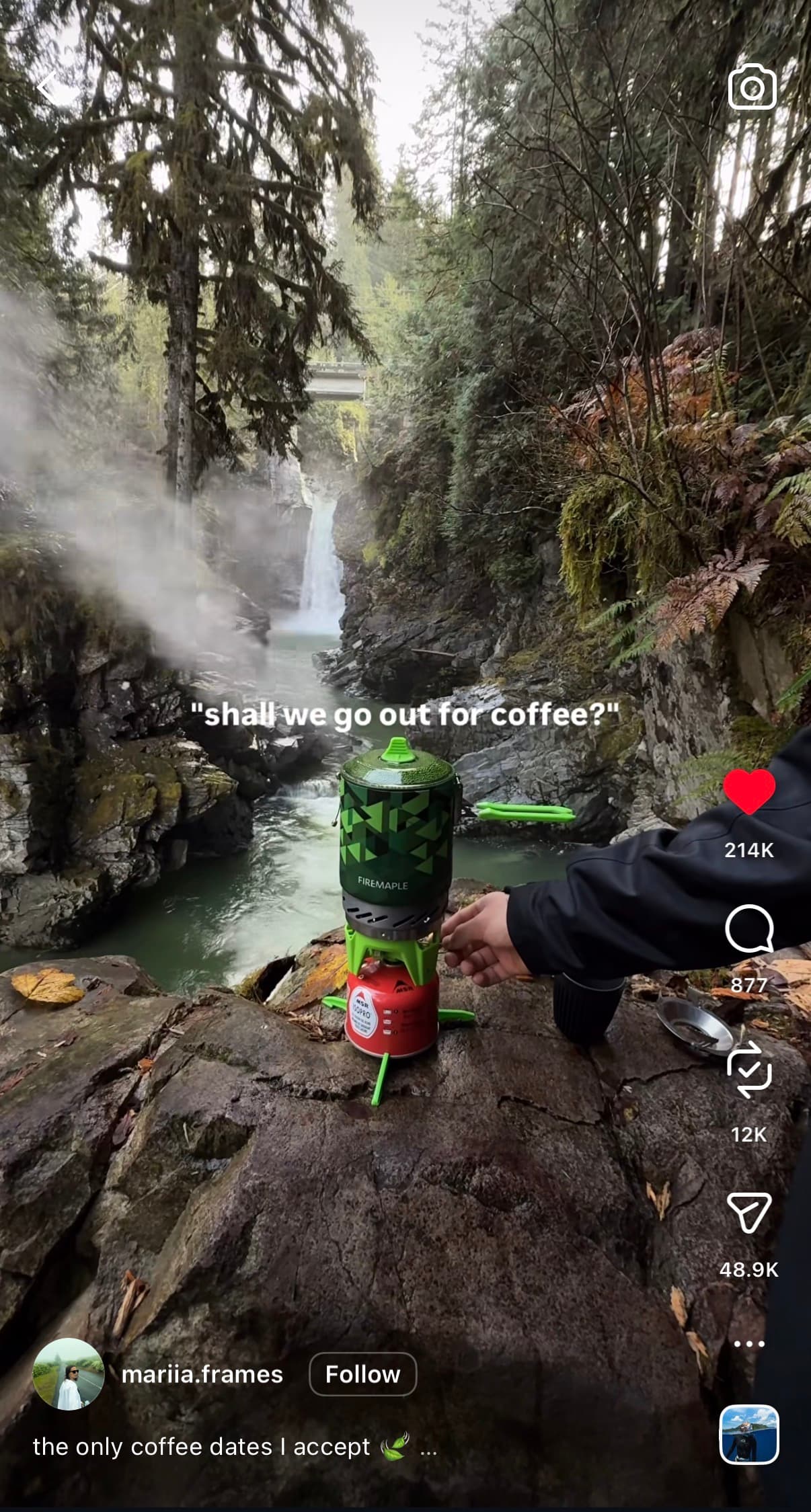 Reel — outdoor coffee walk